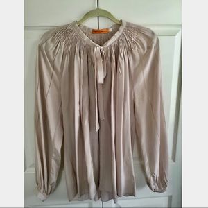 Roberta Freyman Silk Tie Neck Blouse